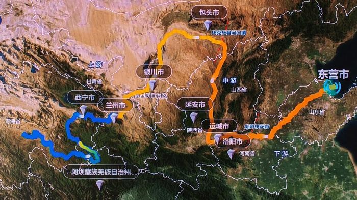 △黃河發(fā)源于青藏高原，呈“幾”字形流經(jīng)青海、四川、甘肅、寧夏、內(nèi)蒙古、山西、陜西、河南、山東9省區(qū)，全長5464公里。(資料圖)