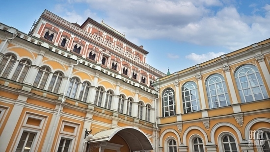  △當(dāng)?shù)貢r(shí)間3月21日，莫斯科，克里姆林宮。（總臺(tái)央廣記者潘毅拍攝）