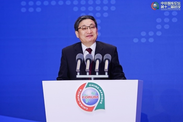 中國政府非洲事務(wù)特別代表劉豫錫在中非智庫論壇第十二屆會議開幕式上發(fā)表致辭。浙江師范大學(xué)非洲研究院供圖