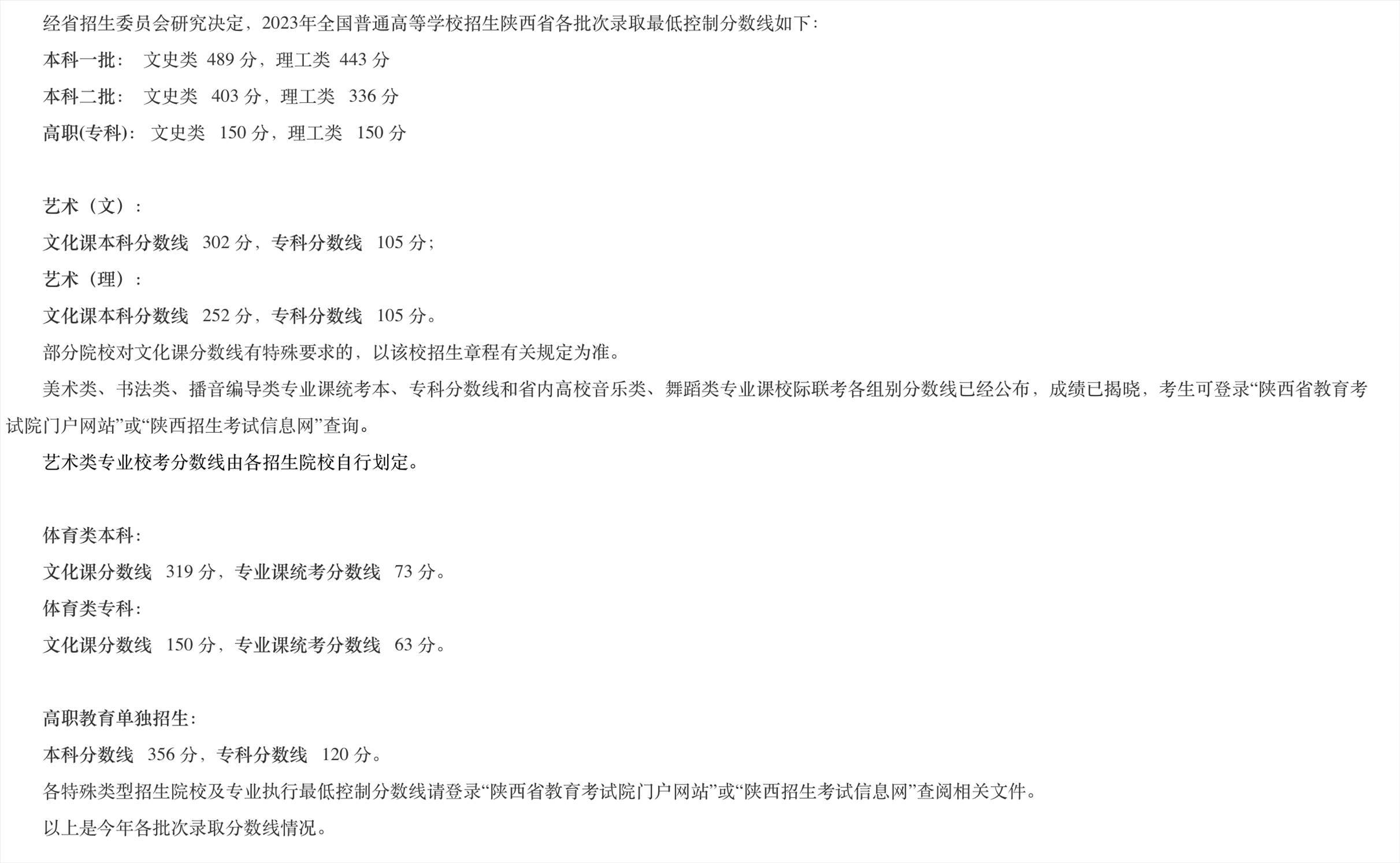 截圖來(lái)源：陜西省教育考試院官網(wǎng)