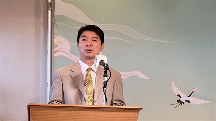 中國駐東京旅游辦事處主任歐陽安致辭。中國駐東京旅游辦事處供圖