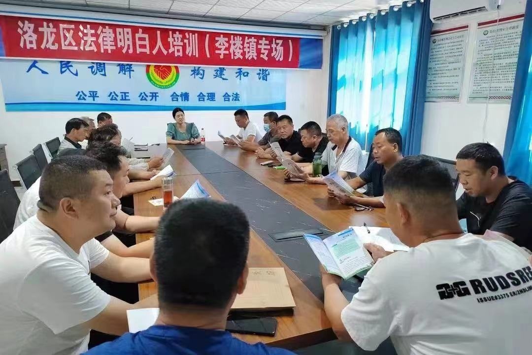 河南省洛陽市洛龍區(qū)李樓司法所開展《民法典》專題普法講座暨“法律明白人”培訓(xùn)。河南省司法廳供圖