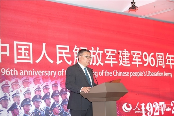 蒙古國國防部副部長瑪格奈致辭。人民網(wǎng)記者 霍文攝J