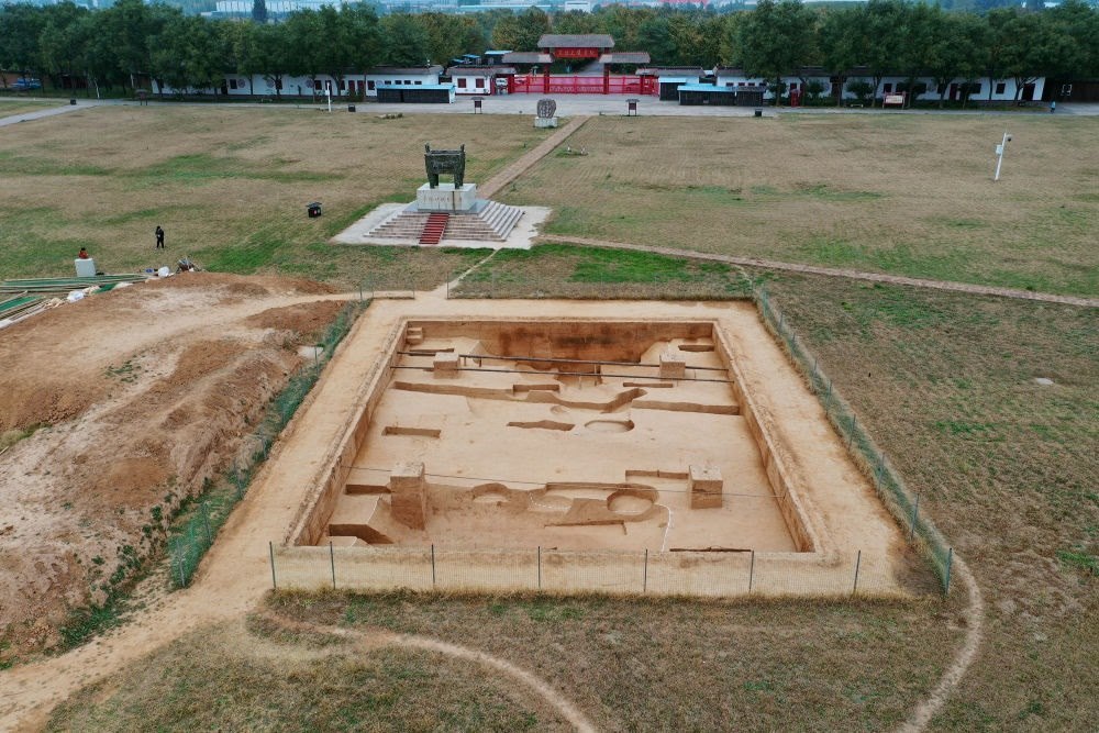 2022年河南安陽市殷墟商王陵區(qū)第三地點發(fā)掘現(xiàn)場（資料照片）。新華社發(fā)