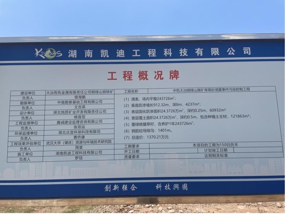 工程概況牌。 人民網(wǎng)記者 楊喬攝