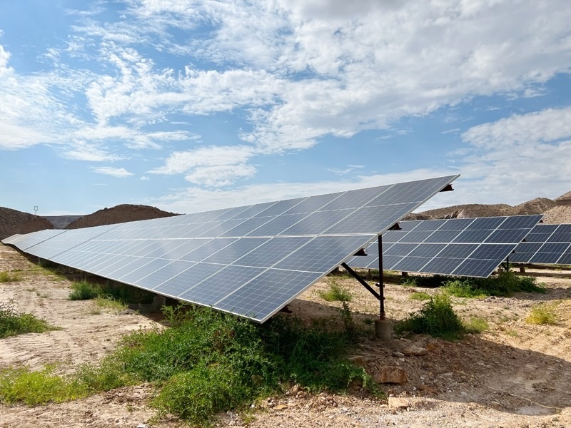 甘肅白銀深部銅礦廢石場100兆瓦光伏發(fā)電項目。受訪者供圖