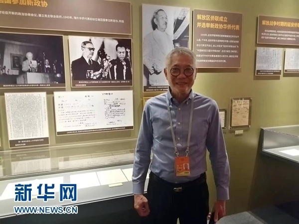 印尼廣東社團聯(lián)合總會總主席張錦泉。新華網(wǎng)記者 侯強 攝