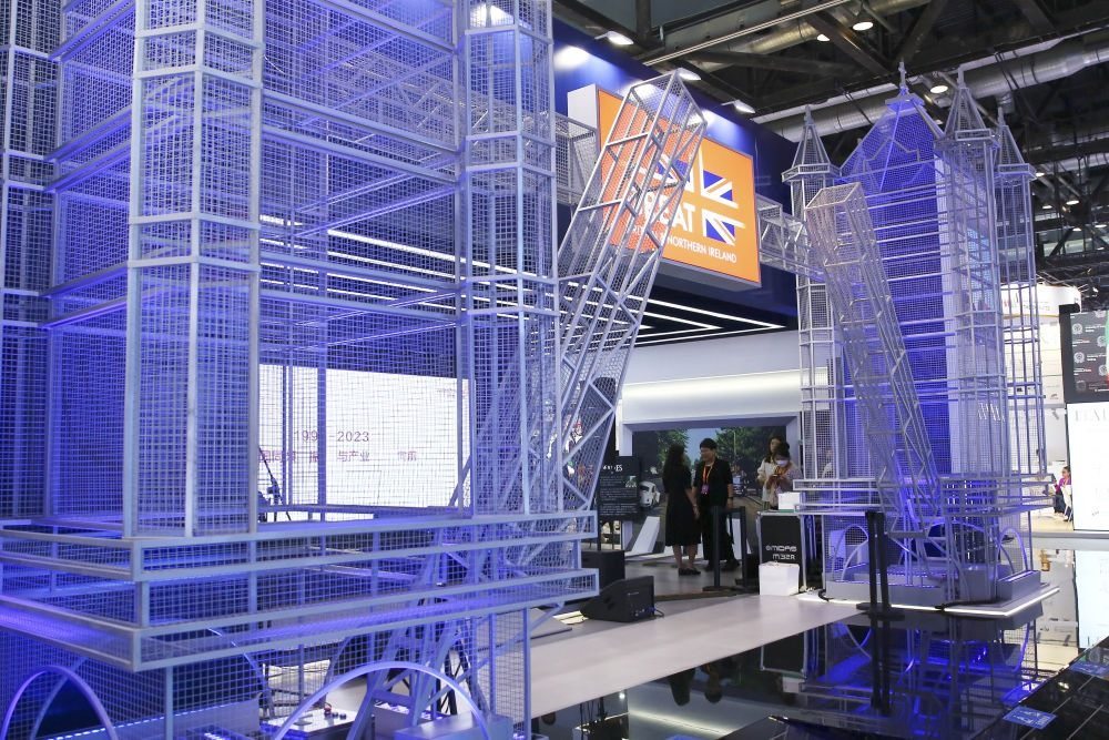 這是9月3日在國家會議中心綜合展區(qū)拍攝的英國展館。新華社記者 孫瑋彤 攝