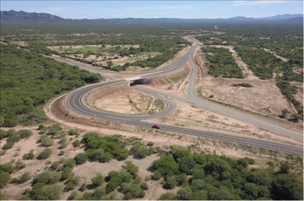 埃爾埃斯皮諾公路項目互通立交航拍。中國中鐵供圖