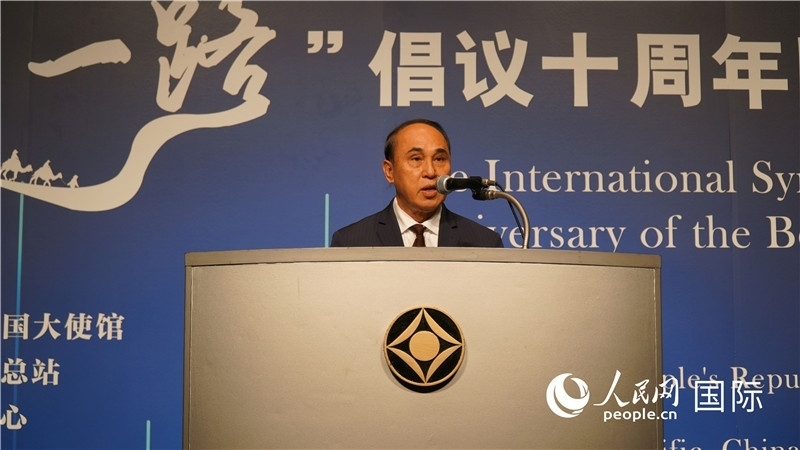 柬埔寨駐日大使圖伊瑞發(fā)言。人民網(wǎng) 蔣曉辰攝