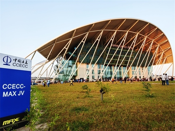 孟加拉國建筑面積最大鐵路車站——科考斯巴扎車站。中國土木工程集團(tuán)有限公司供圖