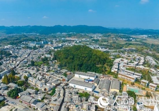 航拍舊州古鎮(zhèn)。人民網(wǎng) 陽茜攝