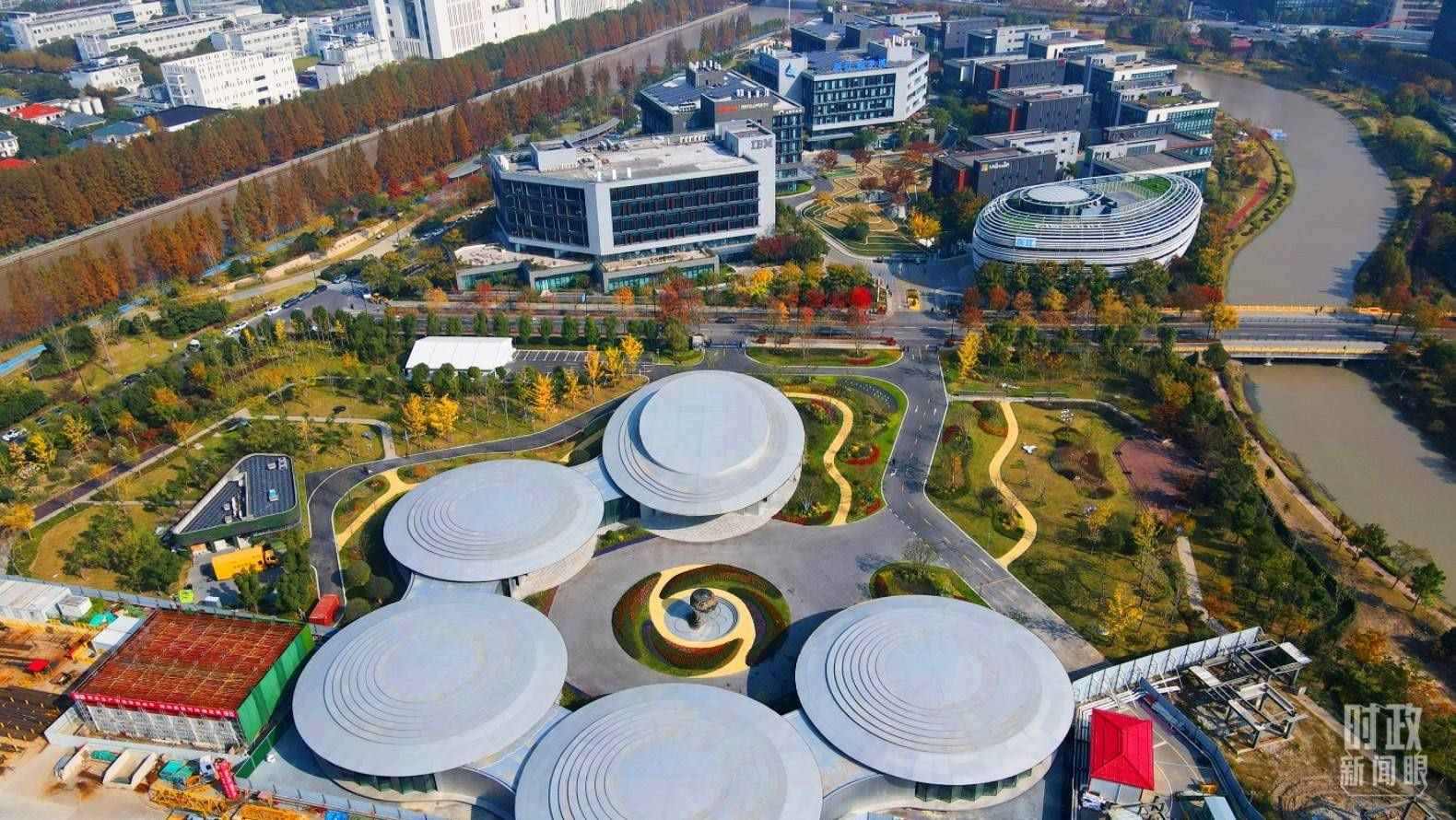 △張江科學城未來公園。（總臺央視記者范凱拍攝）