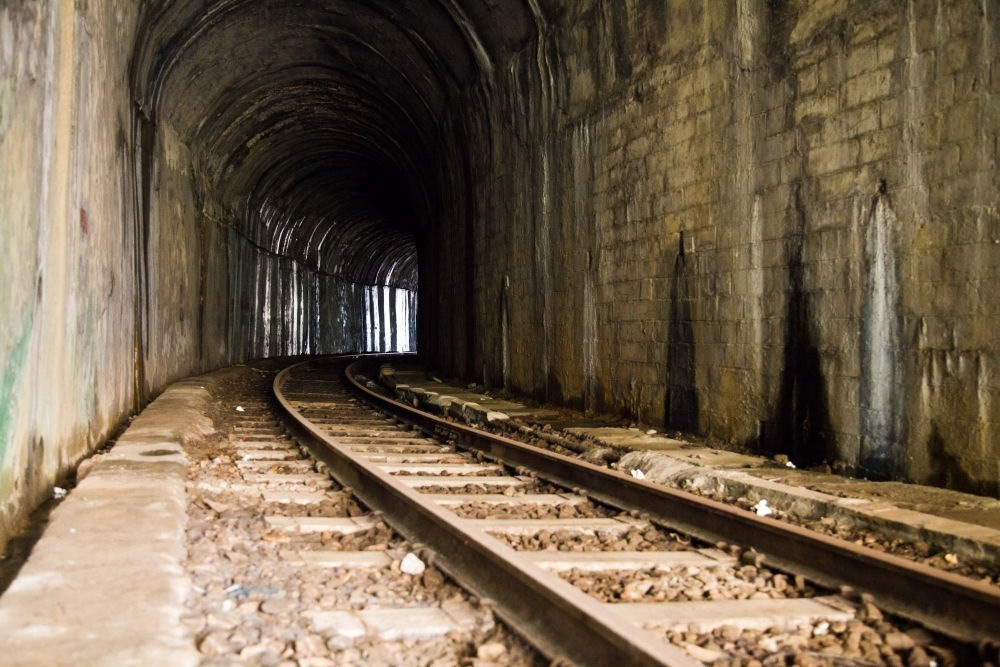 這是2013年3月22日拍攝的河口境內的米軌鐵路。