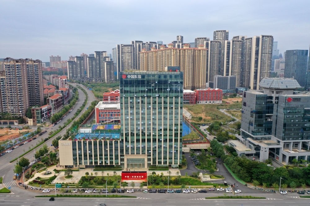 中國—東盟信息港（無人機照片）。