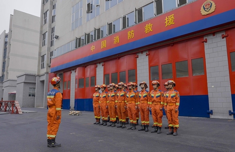 集結(jié)列隊(duì)。受訪者供圖