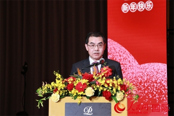 中國駐日本大使吳江浩致辭。人民網(wǎng) 許可攝