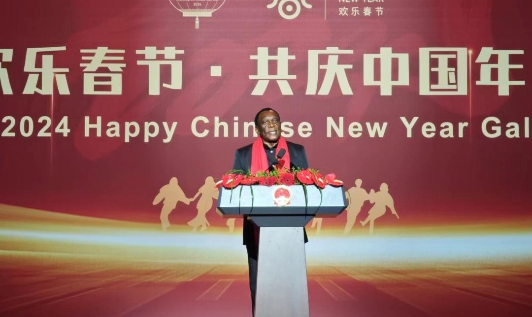 南非駐華大使謝勝文閣下致辭。中國駐南非大使館供圖