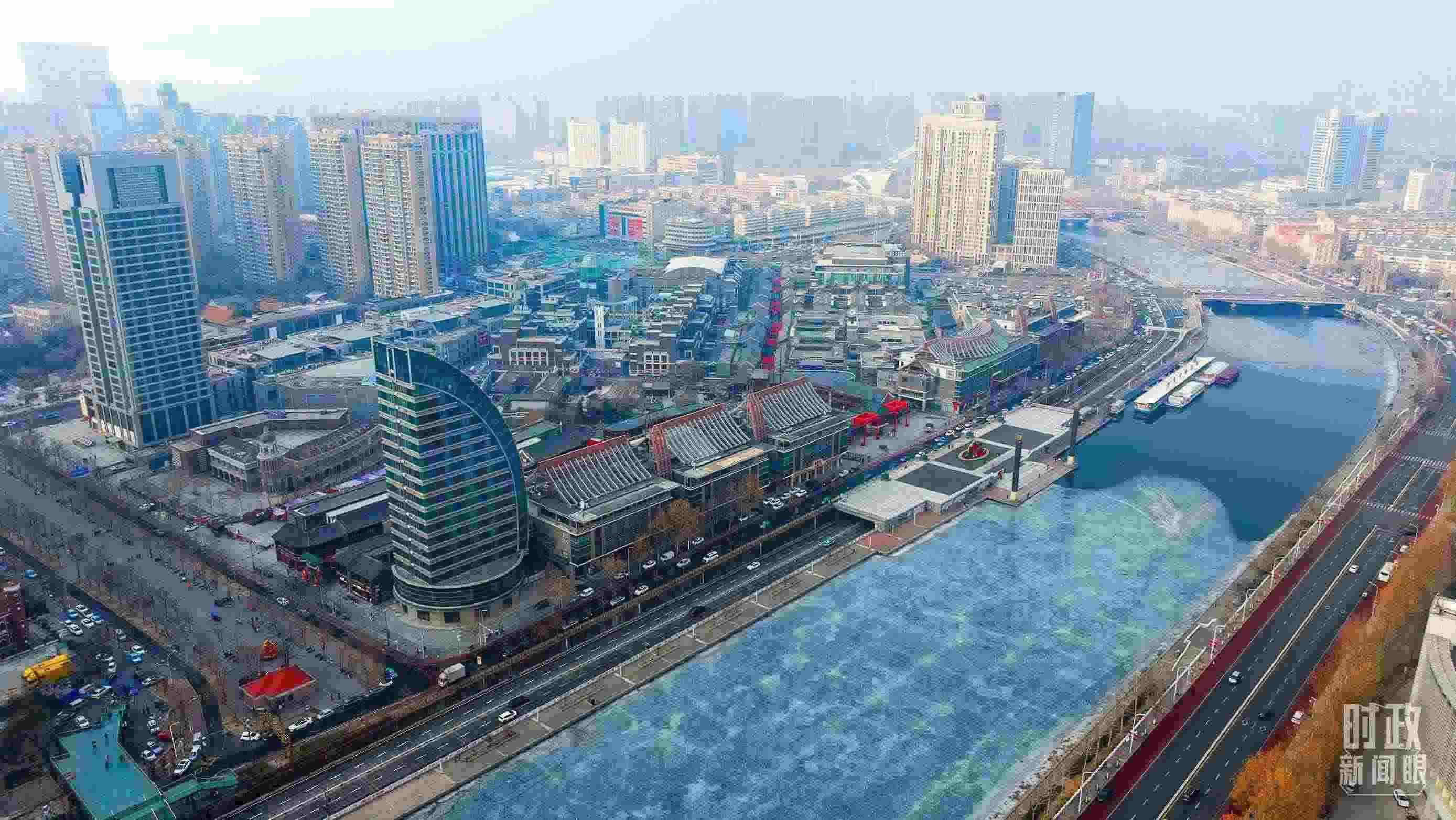 △天津航拍。（總臺(tái)記者劉功河拍攝）