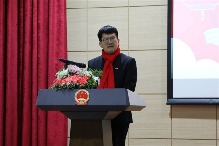 中國(guó)駐阿爾及利亞大使李健致辭。中國(guó)駐阿爾及利亞大使館供圖