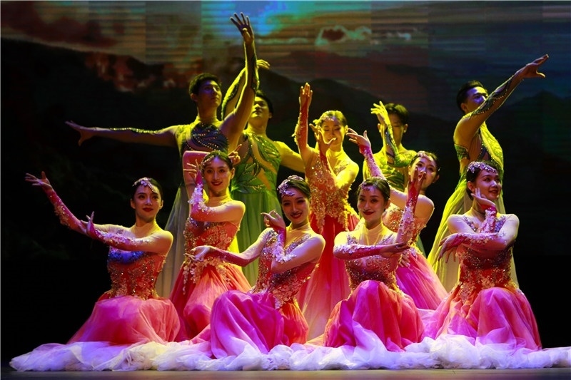 2024年“四海同春”慰?jī)S訪演團(tuán)亞太團(tuán)新西蘭惠靈頓演出現(xiàn)場(chǎng)。圖片由陸欣讌、孟韜、葉勇提供