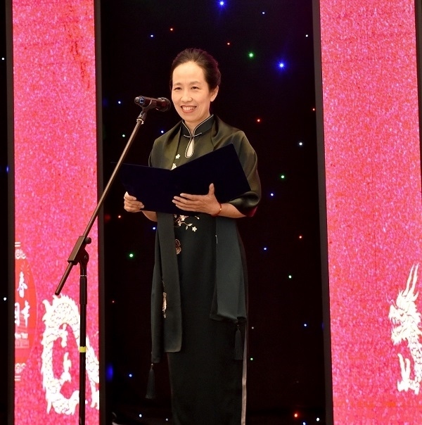 中國(guó)駐阿拉木圖總領(lǐng)事蔣薇致辭。中國(guó)駐阿拉木圖總領(lǐng)館供圖