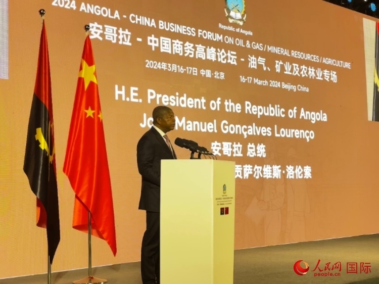 安哥拉總統(tǒng)若昂·曼努埃爾·貢薩爾維斯·洛倫索。人民網(wǎng)記者 張榮攝