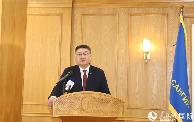 扎布赫楞部長致辭。人民網(wǎng)記者 霍文攝