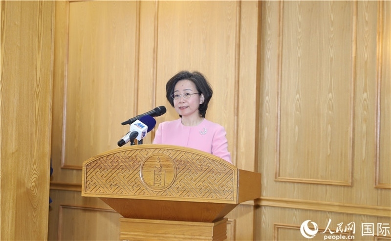 沈敏娟大使致辭。人民網(wǎng)記者 霍文攝