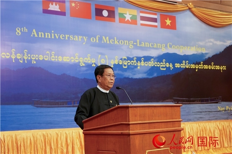 緬甸副總理兼外交部長丹穗致辭。人民網(wǎng)記者 謝佳君攝