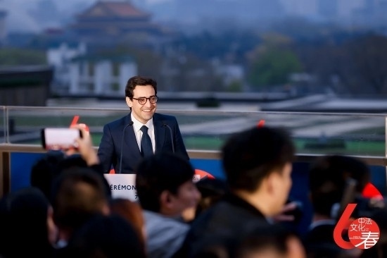 4月1日，法國外長塞茹爾內(nèi)出席第18屆“中法文化之春”藝術(shù)節(jié)開幕式。圖片來源：法國駐華大使館