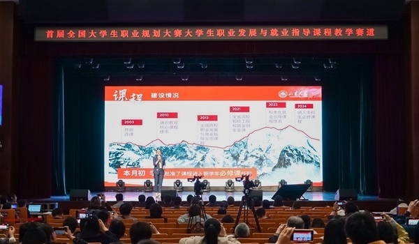 首屆全國大學生職業(yè)規(guī)劃大賽課程教學賽道總決賽舉行。人民網(wǎng)記者 李昉 攝