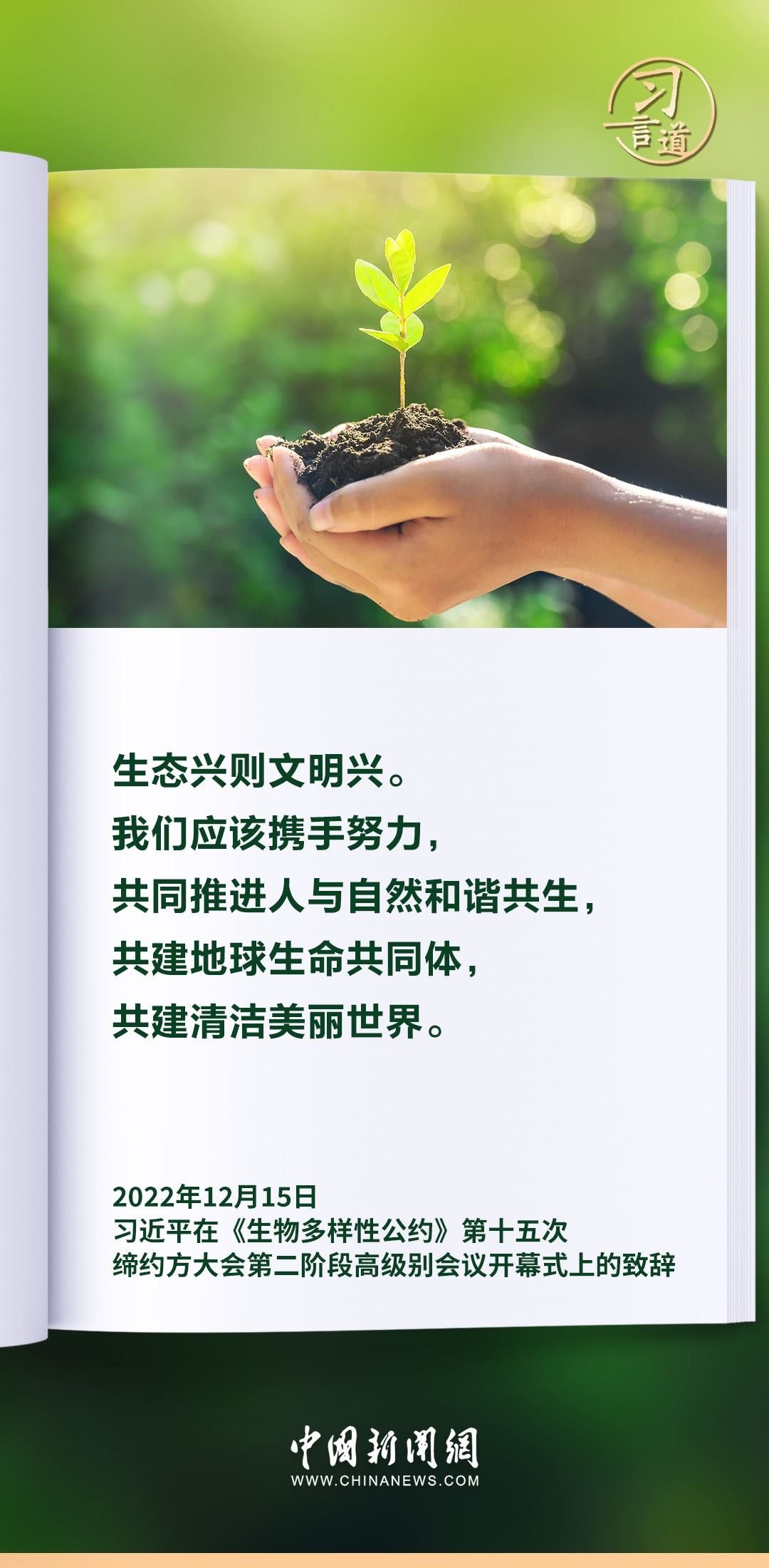 【和諧共生】習言道｜生態(tài)興則文明興