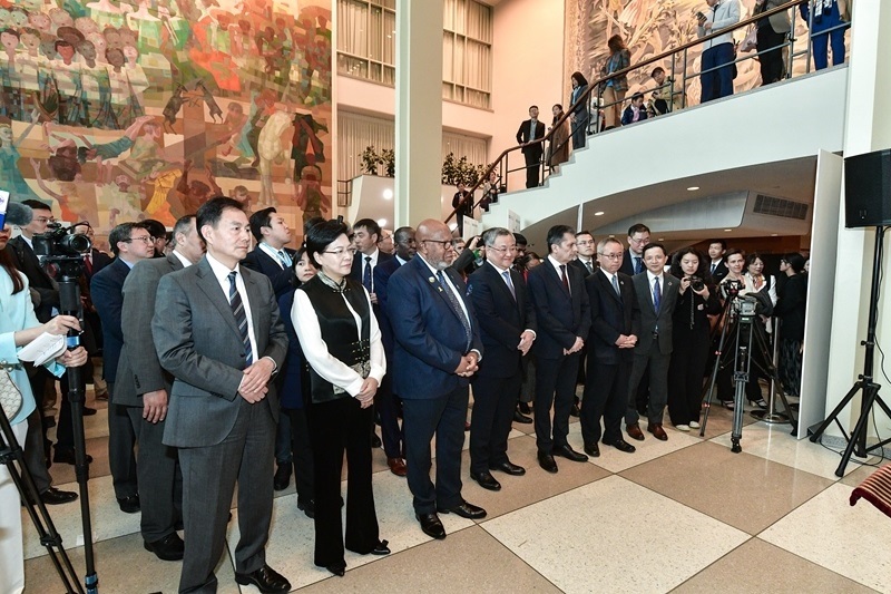 圖為“遇鑒漢字，和合共生”漢字展活動(dòng)現(xiàn)場(chǎng)。（主辦方供圖）