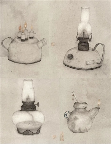 劉萬(wàn)鳴作品——《油燈寫生系列》