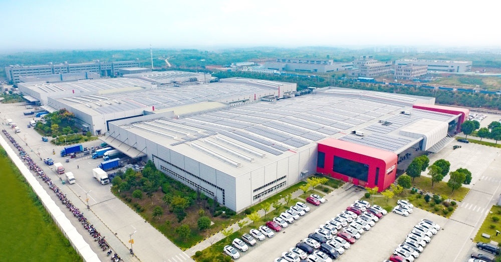 圖為德力西電氣蕪湖工廠（無人機(jī)照片）。（德力西集團(tuán)供圖）