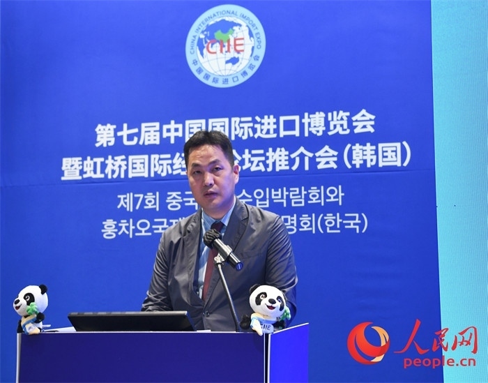 在華韓國創(chuàng)新中心代表金鐘文發(fā)言。 人民網(wǎng) 程安康攝