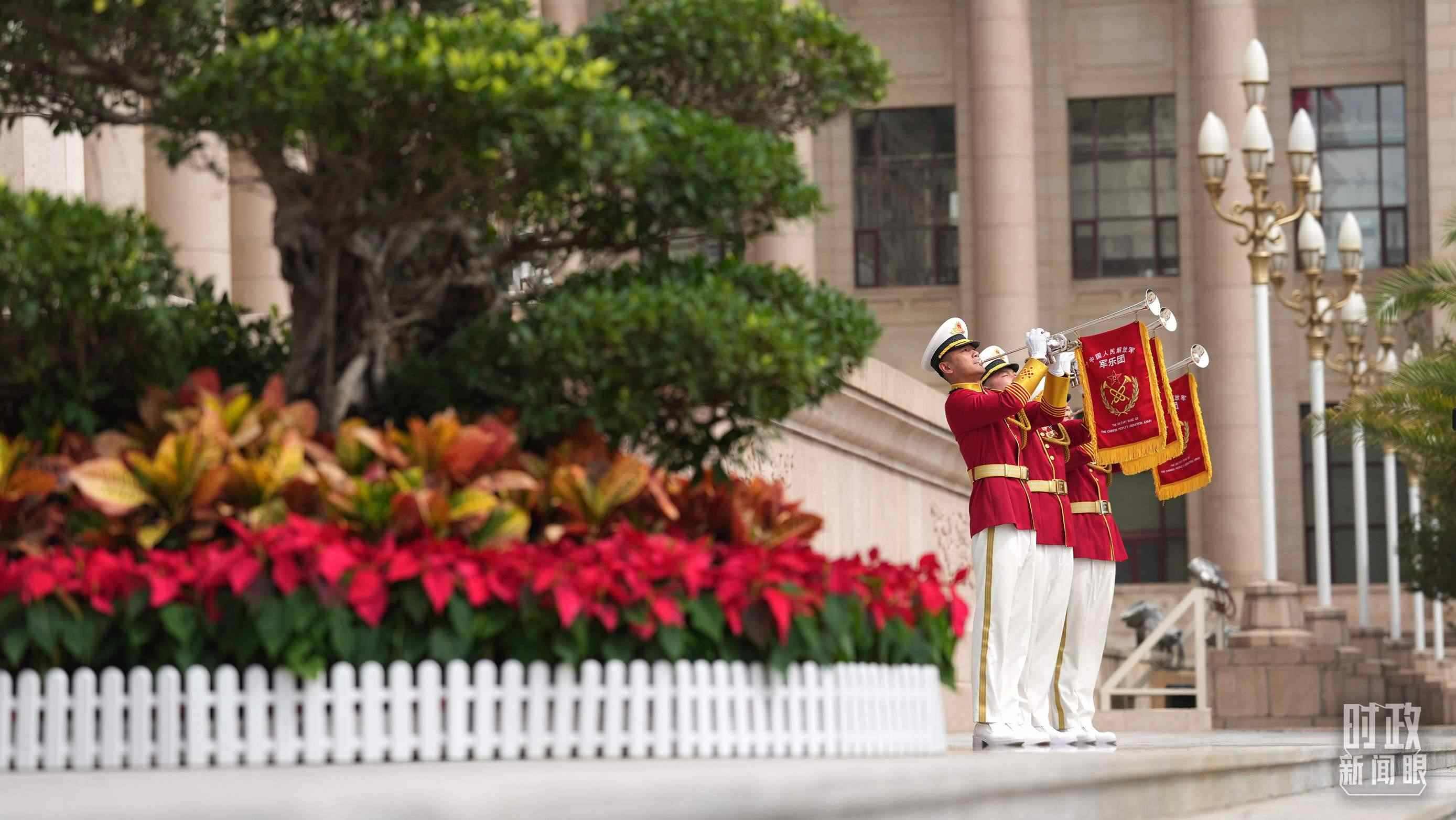 △歡迎儀式現(xiàn)場。（總臺國廣記者李晉拍攝）