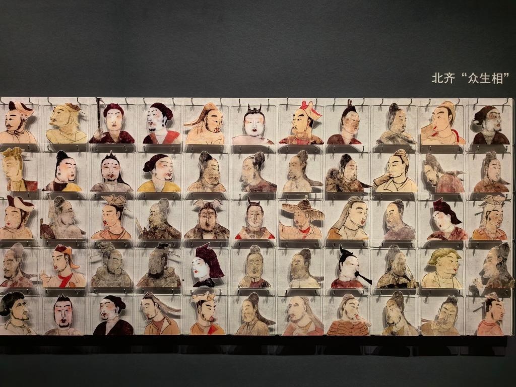 太原北齊壁畫博物館從山西北朝壁畫中提取人物元素展現(xiàn)當(dāng)時民族融合、文化交流。太原北齊壁畫博物館供圖