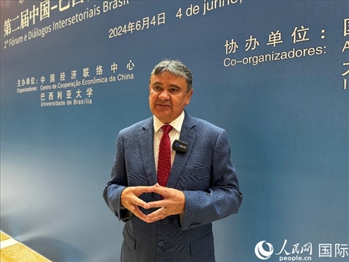 巴西社會發(fā)展部部長迪亞斯。 人民網(wǎng)記者 張榮攝
