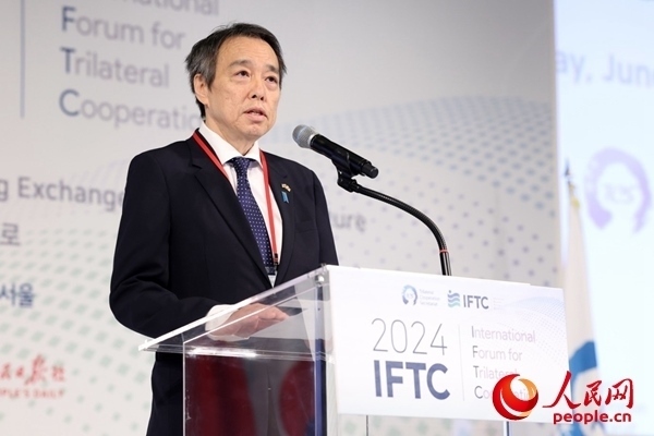 日本駐韓國大使水島光一致辭。主辦方供圖