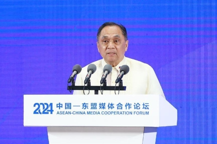 吉米致辭。中國外文局供圖