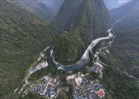 2023年3月10日，云南獨(dú)龍江航拍