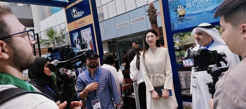 中國聯(lián)合展臺引發(fā)阿拉伯媒體關(guān)注。主辦方供圖