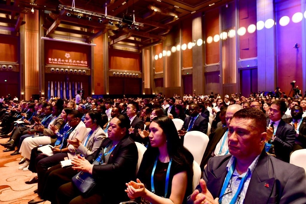 與會(huì)嘉賓出席第十屆尼山世界文明論壇。新華社記者 郭緒雷 攝