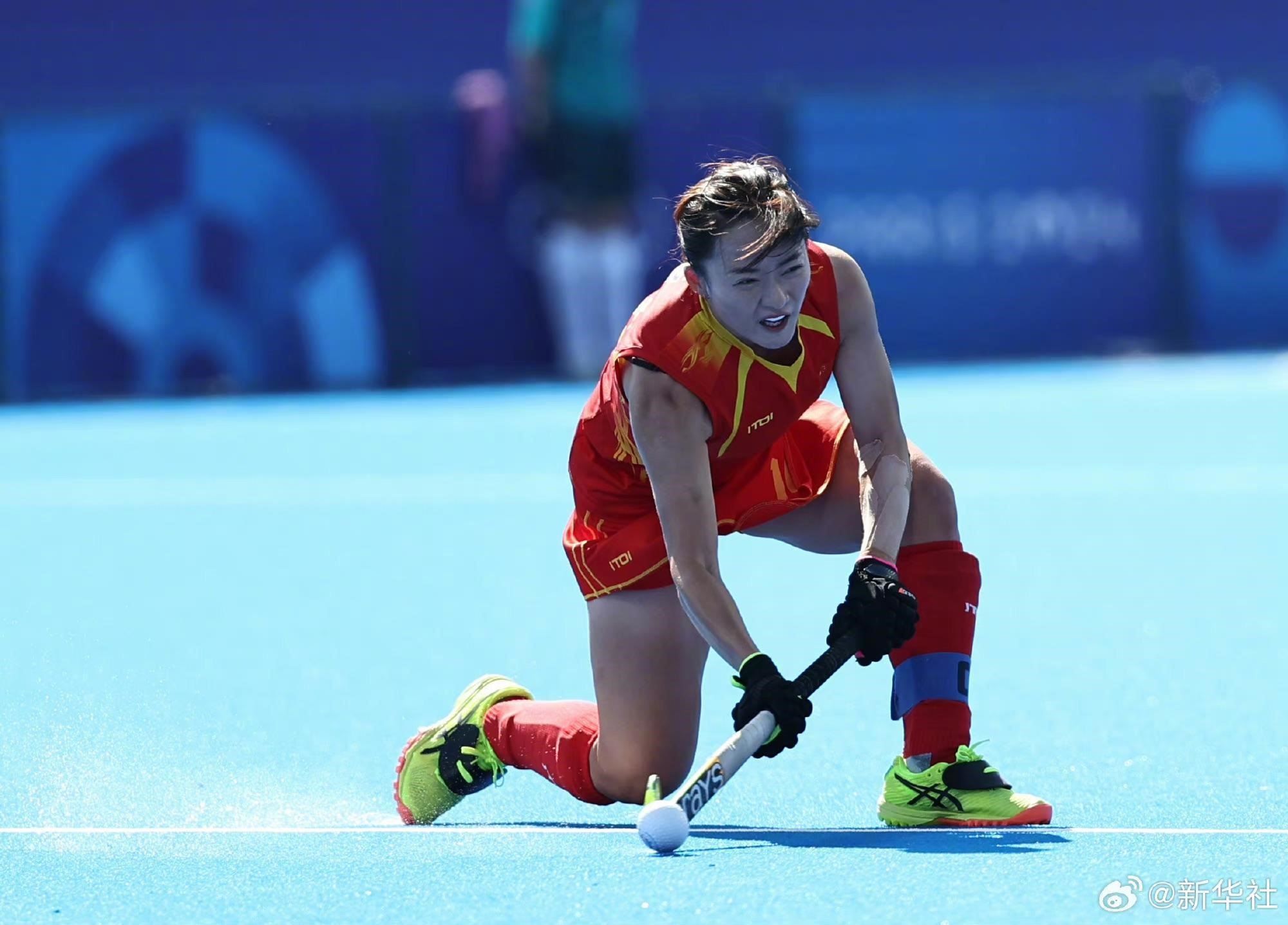 巴黎奧運會上，中國女子曲棍球隊在賽場揮灑汗水