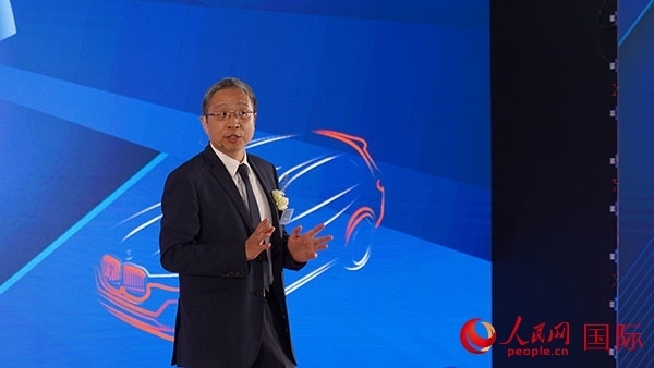 延鋒彼歐總經(jīng)理倪建華致辭。人民網(wǎng) 張茜攝