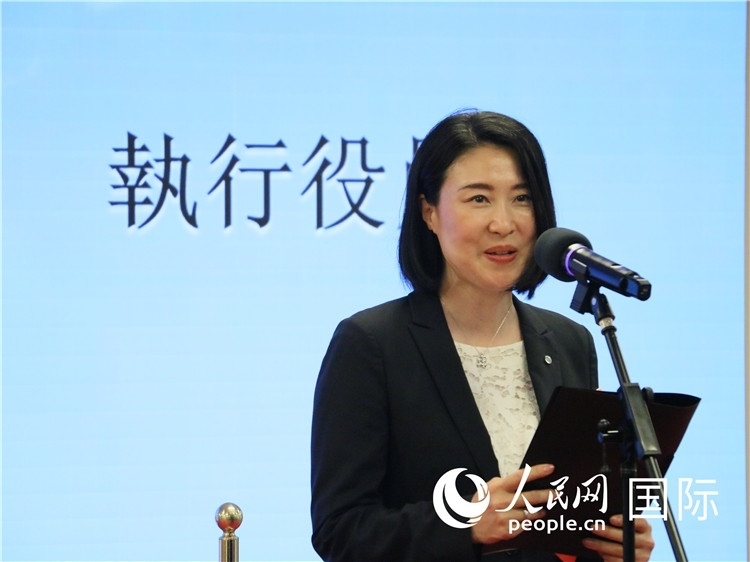 日本航空株式會社執(zhí)行役員西原口香織致辭。人民網(wǎng) 許可攝