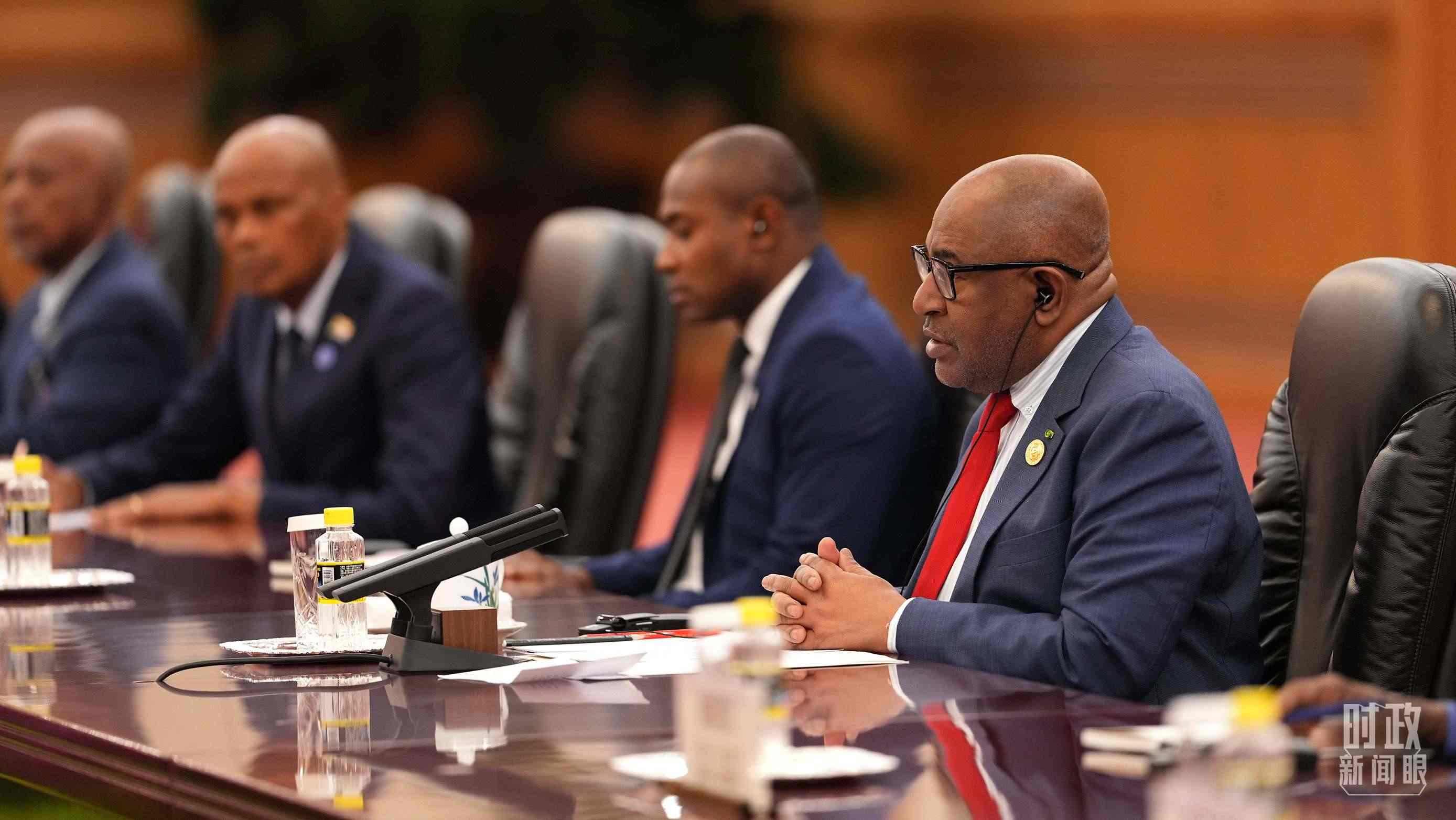 △科摩羅總統(tǒng)阿扎利。（總臺(tái)記者李晉拍攝）