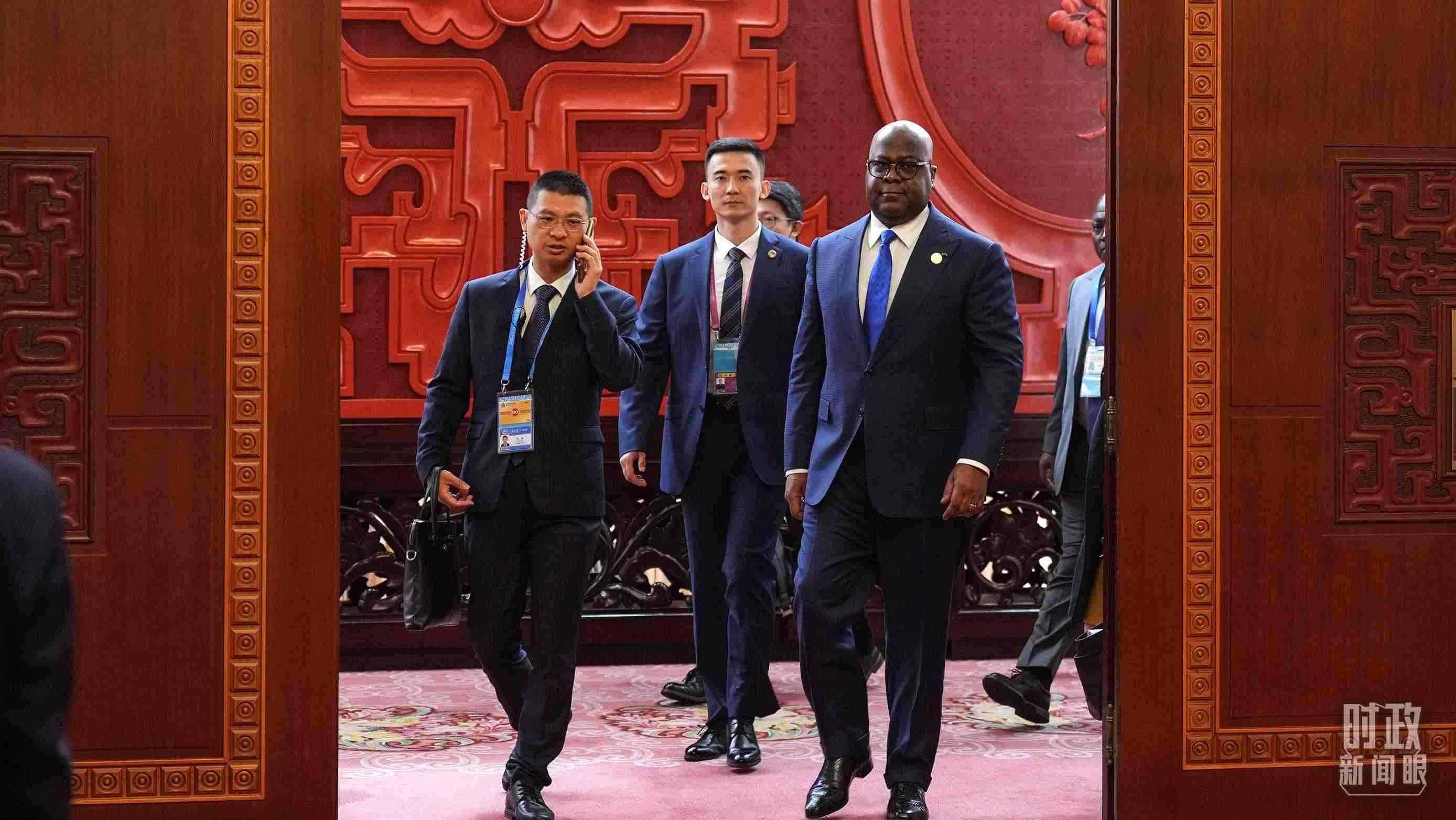 △剛果（金）總統(tǒng)齊塞克迪。（總臺(tái)記者李晉拍攝）